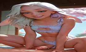Futa Teen cums while riding guy
